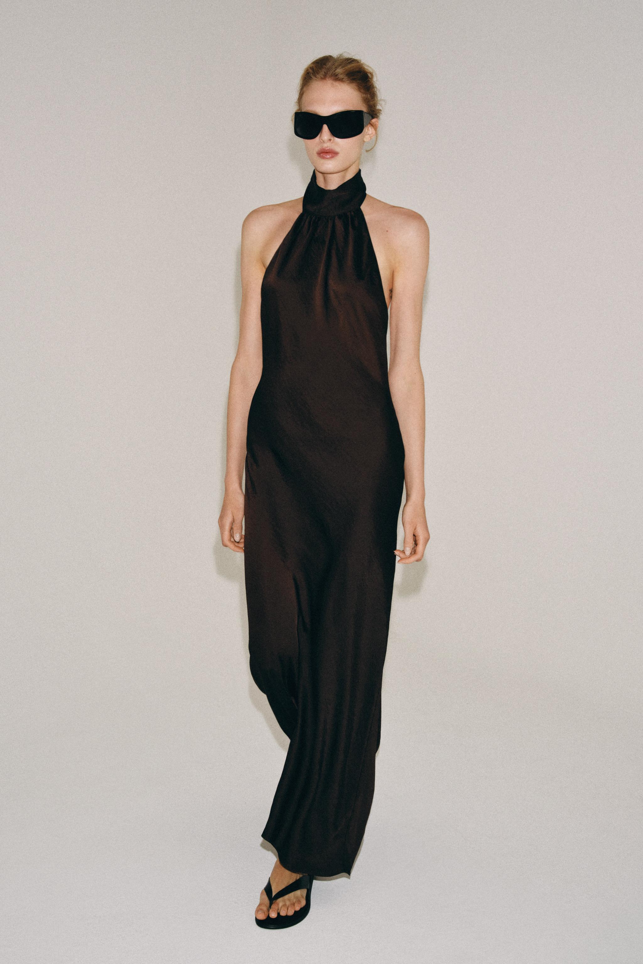 ZW COLLECTION HALTER NECK LONG DRESS